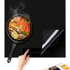 KR KitchenRaku Large Induction Cooktop Protector Mat Pure Black-0