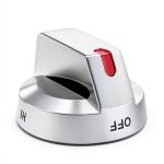 UgoHiff Samsung Cooktop Knob for NX58 Series Silver Push Button Lock-0