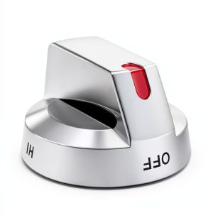 UgoHiff Samsung Cooktop Knob for NX58 Series Silver Push Button Lock-0
