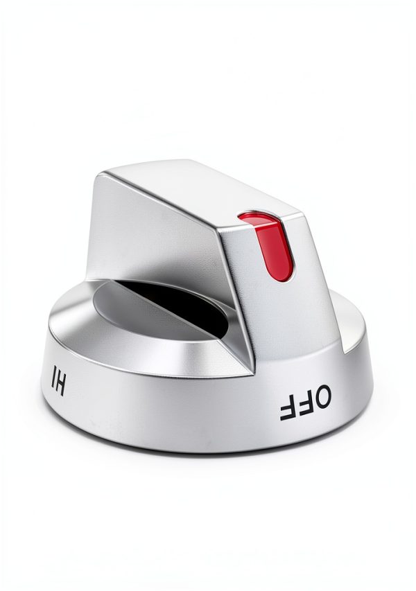 UgoHiff Samsung Cooktop Knob for NX58 Series Silver Push Button Lock-0