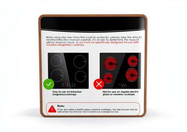 Cook's Aid Large Translucent Induction Cooktop Protector Mat 20.4x30.7-3