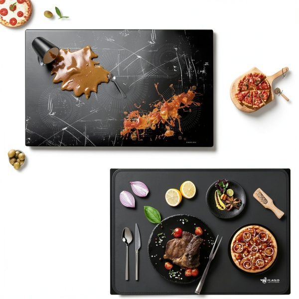 FLASLD Fireproof and Waterproof Stove Covers, Electric Stove Mat, Glass Top Protector - Ceramic Glass Cooktop - Flat Top Oven - Black-2024 inch-3