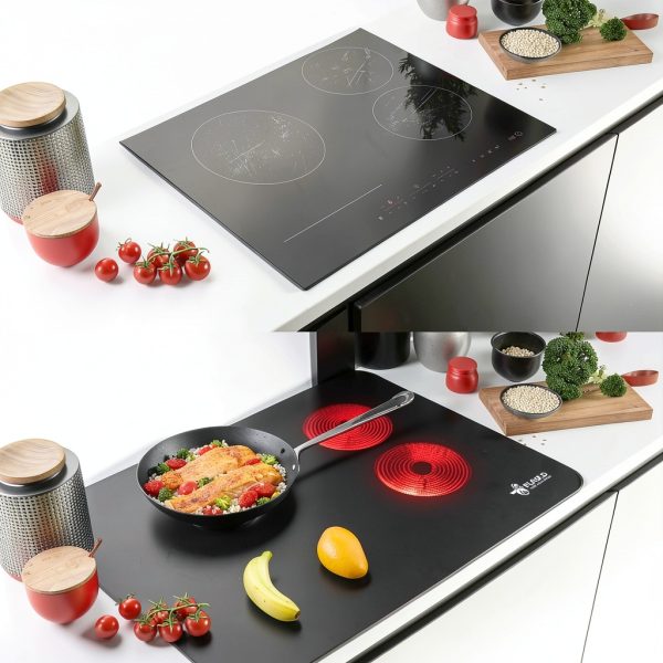 FLASLD Fireproof and Waterproof Stove Covers, Electric Stove Mat, Glass Top Protector - Ceramic Glass Cooktop - Flat Top Oven - Black-2024 inch-2