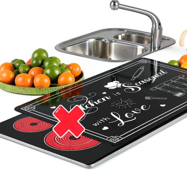 Black Stove Cover BZFJZG 28x20in Protector for Electric Cooktops-3