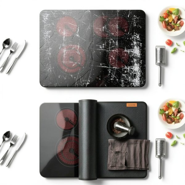 Fireproof Stove Cover VIESEMBO 28.5×20in Resistant Glass Protector-2