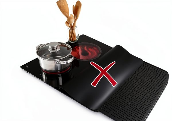 LOPNUR Electric Stove Cover 36x20.5 Inch Black Silicone Protector-3