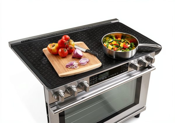 LOPNUR Electric Stove Cover 36x20.5 Inch Black Silicone Protector-4