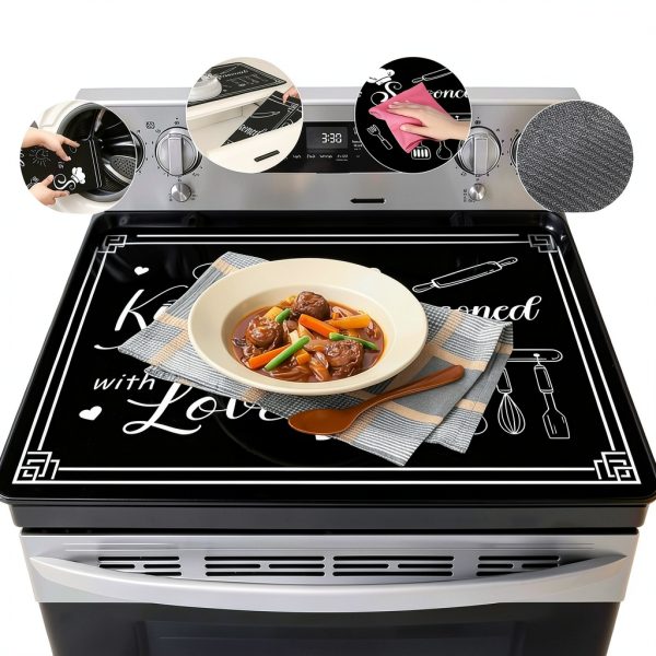 Black Stove Cover BZFJZG 28x20in Protector for Electric Cooktops-5