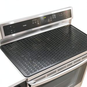 LOPNUR Electric Stove Cover 36x20.5 Inch Black Silicone Protector-0