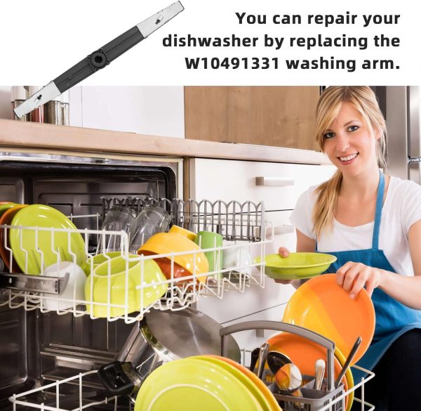 Dishwasher Lower Spray Arm HLTIT for Whirlpool Amana Ikea - Heat-6