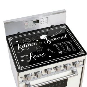 Black Stove Cover BZFJZG 28x20in Protector for Electric Cooktops-0
