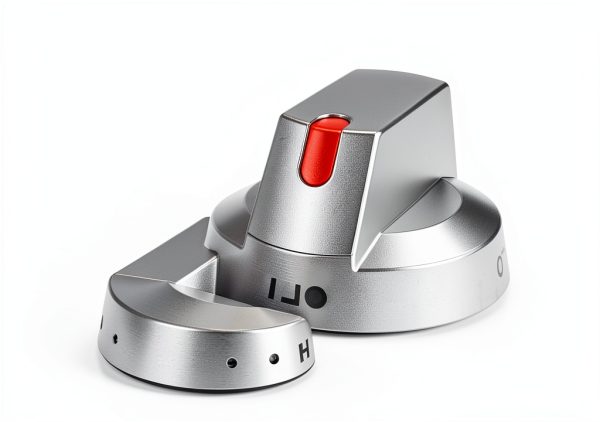 UgoHiff Samsung Cooktop Knob for NX58 Series Silver Push Button Lock-1