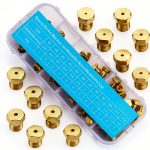 36Pcs Range Stove Oven Orifice Conversion Kit, Propane Lp Natural Gas Brass Jet Burner Nozzle Replacement Parts M6x0.75 mm Gas Spray Tip 0.3/0.4/0/7/0.8/0.9/1.0/1.1/1.2/1.5/1.7/1.9mm-0