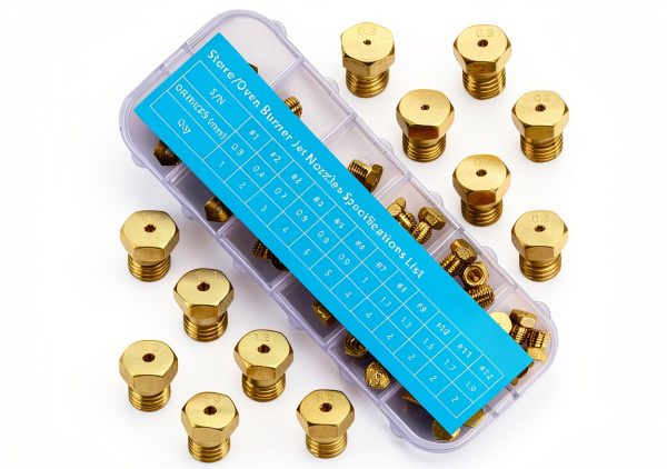 36Pcs Range Stove Oven Orifice Conversion Kit, Propane Lp Natural Gas Brass Jet Burner Nozzle Replacement Parts M6x0.75 mm Gas Spray Tip 0.3/0.4/0/7/0.8/0.9/1.0/1.1/1.2/1.5/1.7/1.9mm-0