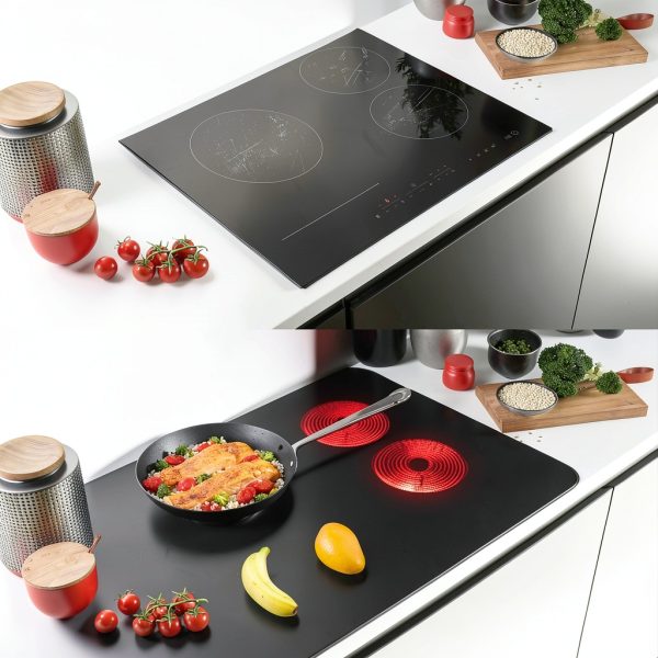 FLASLD Fireproof Stove Top Cover 21x29.5in Black Glass Protector-1