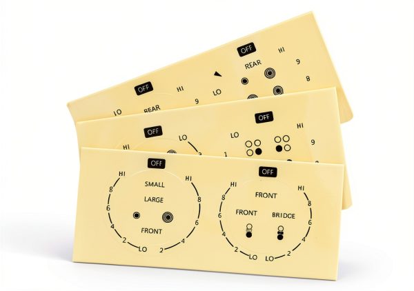 MANWU 6 Stove Dials Sticker – Black Print on Clear Vinyl, 6‑Piece Set-5