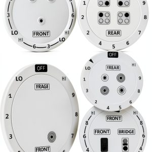 MANWU 6 Stove Dials Sticker – Black Print on Clear Vinyl, 6‑Piece Set-0