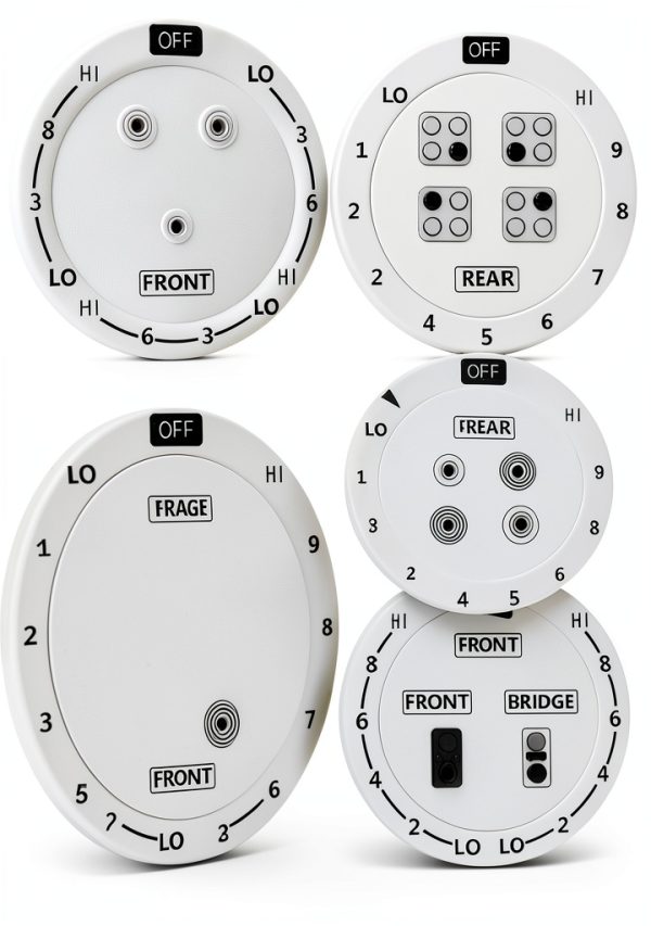 MANWU 6 Stove Dials Sticker – Black Print on Clear Vinyl, 6‑Piece Set-0