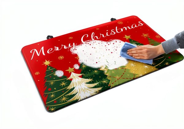Christmas Trees Stove Cover Seimip Silicone Cooktop Mat Red-4