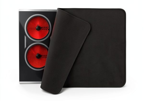 FLASLD Fireproof Stove Top Cover 21x29.5in Black Glass Protector-0